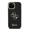 Zadný kryt Guess PU Grained 4G Logo Stand Camera Frame pre iPhone 15 Čierny