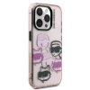 Zadný kryt Karl Lagerfeld IML Multi K&CH Heads pre iPhone 15 Pro Ružový