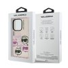 Zadný kryt Karl Lagerfeld IML Multi K&CH Heads pre iPhone 15 Pro Ružový