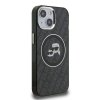 Zadný kryt Karl Lagerfeld IML K&CH Heads Repeated Logo MagSafe pre iPhone 15 Čierny