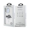 Zadný kryt Karl Lagerfeld IML Glitter Karl a Choupette Sketch MagSafe pre iPhone 16 Pro Transparentný