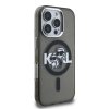 Zadný kryt Karl Lagerfeld IML Glitter Karl a Choupette Sketch MagSafe pre iPhone 16 Pro Max Čierny