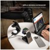Stojan s bezdrôtovým nabíjaním 3v1 FIXED MagPowerstation Alu 2 s podporou MagSafe, 15 W+3,5 W+2,5 W, Qi2, čierny