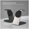 Stojan s bezdrôtovým nabíjaním 3v1 FIXED MagPowerstation Alu 2 s podporou MagSafe, 15 W+3,5 W+2,5 W, Qi2, čierny