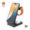 Stojan s bezdrôtovým nabíjaním 3v1 FIXED MagPowerstation Alu 2 s podporou MagSafe, 15 W+3,5 W+2,5 W, Qi2, čierny
