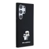 Zadný kryt Karl Lagerfeld Liquid Silicone Metal Karl and Choupette pre Samsung Galaxy S24 Ultra Black