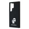 Zadný kryt Karl Lagerfeld Liquid Silicone Metal Karl and Choupette pre Samsung Galaxy S24 Ultra Black