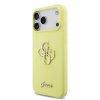 Zadný kryt Guess Liquid Silicone 4G Metal Logo pre iPhone 17 Pro Max Yellow