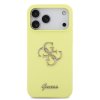 Zadný kryt Guess Liquid Silicone 4G Metal Logo pre iPhone 17 Pro Max Yellow