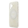 Zadný kryt Guess IML Flowers Allover Strap MagSafe pre iPhone 17 White
