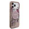 Zadný kryt Guess IML Flowers Strap MagSafe pre iPhone 17 Pro Max Pink