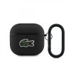 Puzdro Lacoste Petit Pique Croc Logo Patch pre AirPods 4 Black