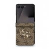 Zadný kryt Guess PU 4G Metal Logo pre Samsung Galaxy Z Flip 7 Brown