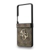 Zadný kryt Guess PU 4G Metal Logo pre Samsung Galaxy Z Flip 7 Brown