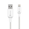 Dátový kábel Tactical Stitch Thread USB-A - Lightning 0.3m White