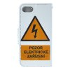 Knižkové puzdro na iPhone SE 2020 Pozor elektrické zariadenie