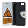 Knižkové puzdro na iPhone SE 2020 Pozor elektrické zariadenie