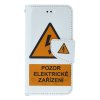Knižkové puzdro na iPhone SE 2020 Pozor elektrické zariadenie
