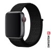 Remienok Swissten pre Apple Watch nylonový 42/44/45/49 mm čierny