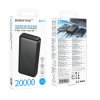 Powerbanka Borofone BJ80A 20000mAh 2×USB‑A USB‑C QC3.0 22,5W čierna