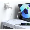 Adaptér iPeax GaN s funkciou rýchlonabíjania 20W (USB-C + USB-A) biely