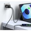 Adaptér iPeax GaN s rýchlonabíjaním 20W (USB-C+USB-A) čierny