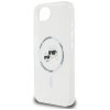 Karl Lagerfeld IML MagSafe iPhone 16e Biele Metal Karl a Choupette Head Puzdro