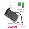 Powerbanka Swissten 20000 mAh s funkciou rýchlonabíjania 20W s káblami USB C a Lightning kompatibilná s magsafe