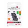 Powerbank Swissten Magsafe QI2 15W 10000 mAh s integrovaným káblom USB C čierna