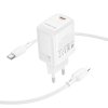 Rýchlonabíjačka Borofone BN26 Fuente s dátovým káblom Lightning PD 20W biela