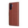 Puzdro Techsuit kožené pre Samsung Galaxy A17 5G A17 4G hnedé