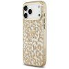 Guess Leopard Glitter MagSafe Puzdro iPhone 17 Pro Max hnedé