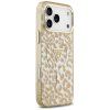 Guess Leopard Glitter MagSafe Puzdro iPhone 17 Pro Max hnedé