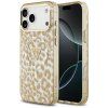 Guess Leopard Glitter MagSafe Puzdro iPhone 17 Pro Max hnedé