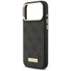 Guess Hardcase 4G Logo Plate MagSafe iPhone 17 Pro Max čierny