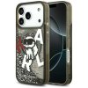 Karl Lagerfeld Liquid Glitter Choupette Logo MagSafe iPhone 17 Pro Max cierne puzdro