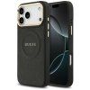 Guess Peony Hot Stamp MagSafe puzdro iPhone 17 Pro Max cierne