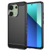 Techsuit Karbon Silikon Puzdro Xiaomi Redmi Note 13 4G Čierny