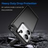 Techsuit Karbon Silikón Puzdro Xiaomi Redmi 13C 4G 5G Poco C65 Čierny