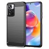 Techsuit Karbon Silikón Puzdro Xiaomi Redmi Note 11 Pro Plus 5G Čierny