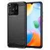 Techsuit Karbón Silikón Puzdro Xiaomi Redmi 10C Čierny