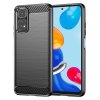 Techsuit Karbon Silikon Puzdro Xiaomi Redmi Note 11 Note 11S Čierny