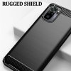 Techsuit Carbon Silicone Puzdro Xiaomi Redmi Note 10 4G Note 10S Poco M5s čierne