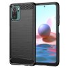 Techsuit Carbon Silicone Puzdro Xiaomi Redmi Note 10 4G Note 10S Poco M5s čierne