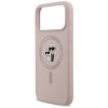 Karl Lagerfeld Silikónové puzdro Ring MagSafe iPhone 17 Pro Max Pink Karl Choupette