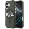 Karl Lagerfeld IML Glitter Karl a Choupette Sketch Logo MagSafe puzdro iPhone 17 Pro čierne