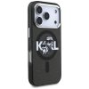 Karl Lagerfeld IML Glitter Karl a Choupette Sketch Logo MagSafe puzdro iPhone 17 Pro čierne