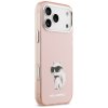 Karl Lagerfeld IML Akvarel Choupette a Logo MagSafe iPhone 17 Pro ružová