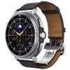 Spigen Enzo Samsung Galaxy Watch8 40mm 44mm Classic Puzdro Pravá kozia koža Čierna