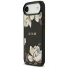 Guess Grained Flowers MagSafe Puzdro iPhone 17 Air cierny